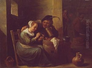 A Couple In A Tavern Interior by David The Younger Teniers
