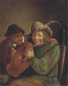 Peasants Smoking And Drinking In A Tavern by David The Younger Teniers