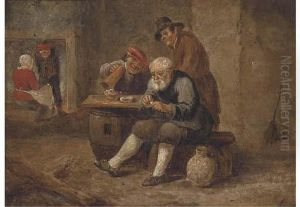 Boors Smoking And Drinking In An Inn