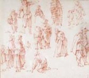 Studies Of Peasants by David The Younger Teniers