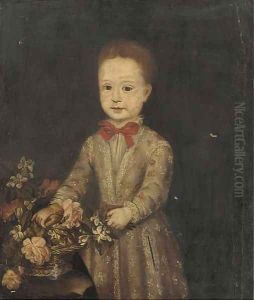 Portrait of a girl with flowers Portrait of a girl with flowers