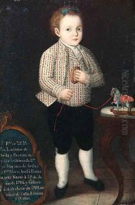 Portrait of Don Pedro Ladislao de Avila y Bustamante, aged 1 year and 11 months by Spanish School