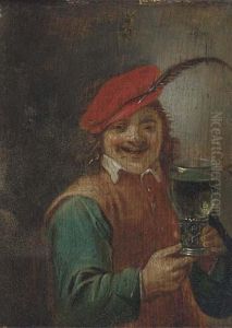 A Boor Holding A Roemer