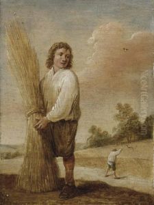 A Harvester In A Landscape A Harvester In A Landscape