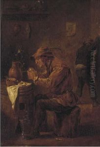 A Peasant Smoking In A Tavern