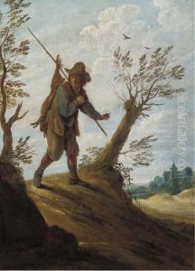 A Landscape With A Hunter Returning With His Game by David The Younger Teniers