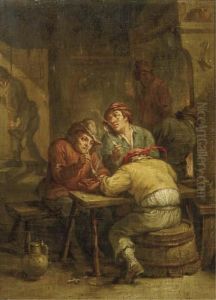 Peasants Smoking In A Tavern by David The Younger Teniers