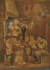 A Peasant Family In A Tavern by David The Younger Teniers