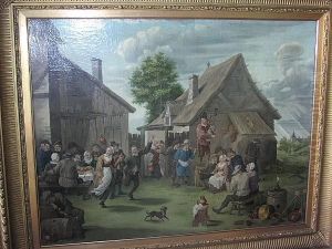 Peasants Merry Making Outside A Tavern