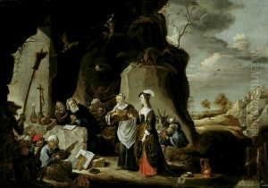 Die Versuchung Des Hl. Antonius.
Der Von Spukgestalten Und Hexen Umgebene Heilige In Einer Grotte. by David The Younger Teniers