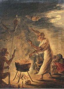 A Coven Of Witches by David The Younger Teniers