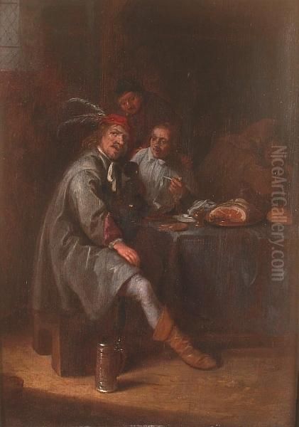 Peasants At A Table In An Inn - view 1
