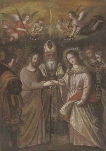 The Marriage of the Virgin by Spanish School