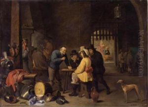 A Guardsroom With The Angel Appearing To Saint Peter In Prison by David The Younger Teniers