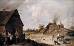The Brick Yard by David The Younger Teniers