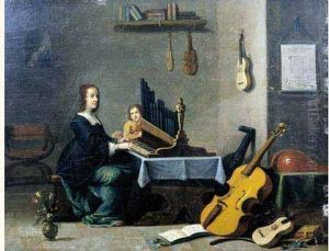 Allegorie De La Musique. by David The Younger Teniers