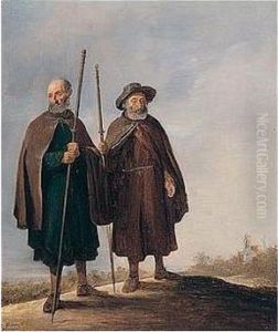 Two Pilgrims In An Open Landscape