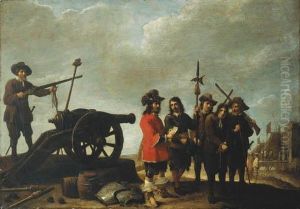 A Prisoner Brought Before An Officer, A Fortress Beyond