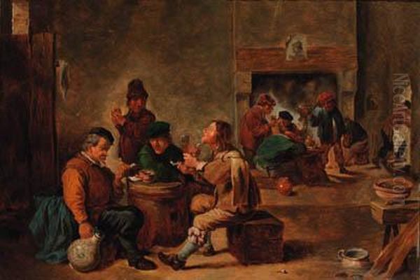Peasants In A Tavern Interior - view 1