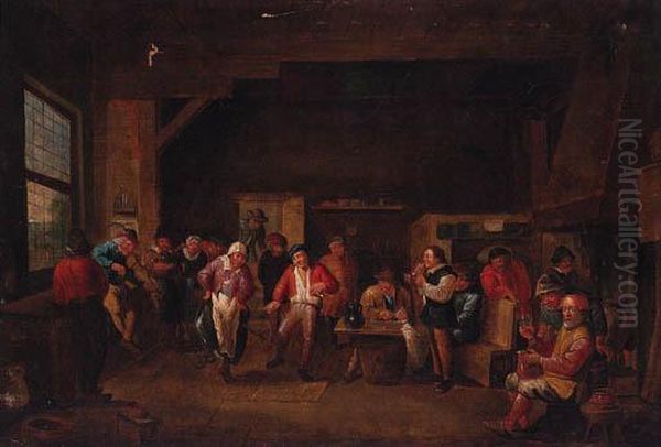 A Village Dance In An Interior - view 1