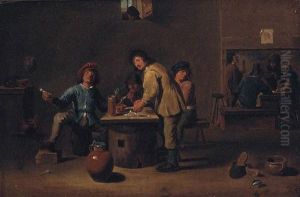 Boors In An Inn by David The Younger Teniers