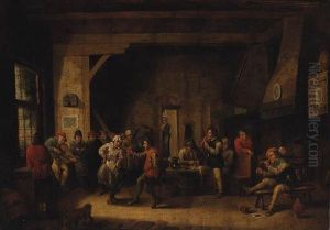 Peasants Dancing In A Tavern Interior by David The Younger Teniers