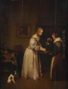 Une Dame Se Lavant Les Mains