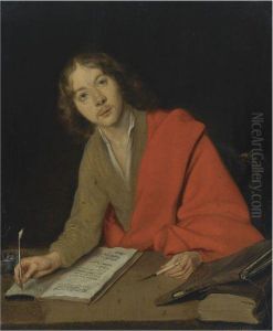 Saint John The Evangelist Writing At A Table