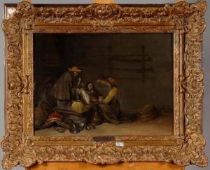 Soldats Jouant Aux Cartes A L'auberge by Gerard Terborch