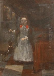 Girl With A Dog by Gerard Terborch