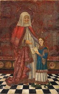 The Education of the Virgin by Spanish School