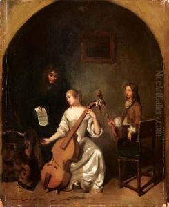 Lezione Di Musica by Gerard Terborch