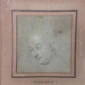 Etude De Tete De Femme by Gerard Terborch