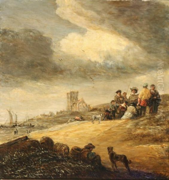 Estuary Scene With Travelers - view 1