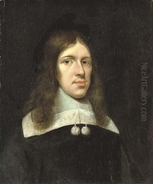 Portrait Of A Gentleman, Half-length, In White A Lace Collar - view 1