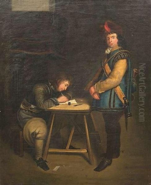 Officer Writing A Letter - view 1