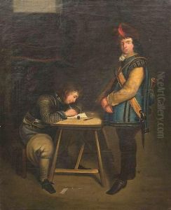 Officer Writing A Letter by Gerard Terborch