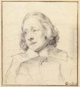 Head And Shoulders Portrait Of Robert Van Voerst by Gerard Terborch