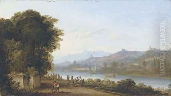 A Spanish riverside town, thought to be Seville - view 1