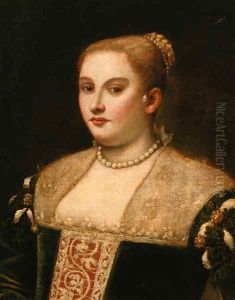 Portrait of a lady, half-length, in a black dress