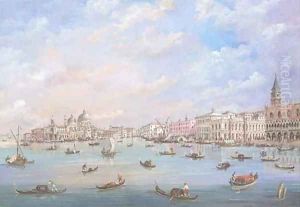 A view of the entrance of the Grand Canal, Venice
