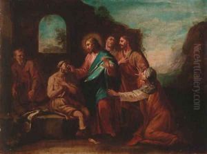 Christ Healing The Blind by Venetian School