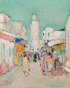 Street View In Oriental City by Wlodzimierz Terlikowski