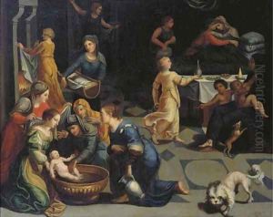 The Birth of the Virgin by Venetian School