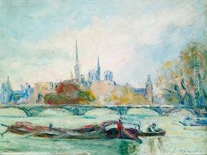 Peniches Sur La Seine