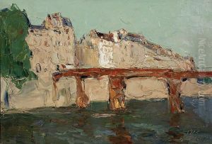 Motyw Miejski Z Mostem by Wlodzimierz Terlikowski