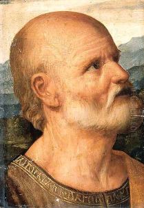 Head of a male Saint