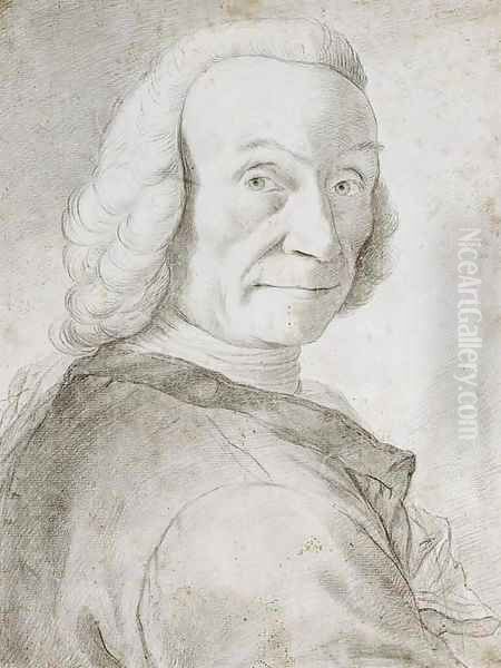 Portrait of a gentleman, bust-length, wearing a powdered wig - view 1