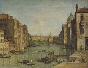 The Grand Canal, Venice, looking East from the Campo San Vio towards the Bacino The Grand Canal, Venice, looking East from the Campo San Vio towards the Bacino