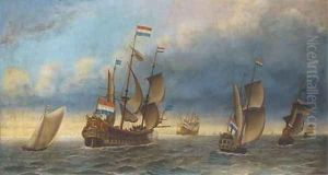 The departure of the Dutch fleet by Abraham Storck